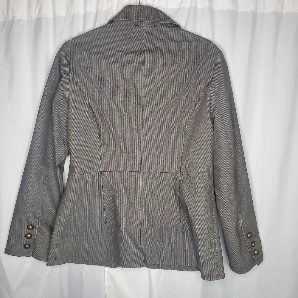 ♧ Fylo Gray Button Up Blazer Jacket Size 10